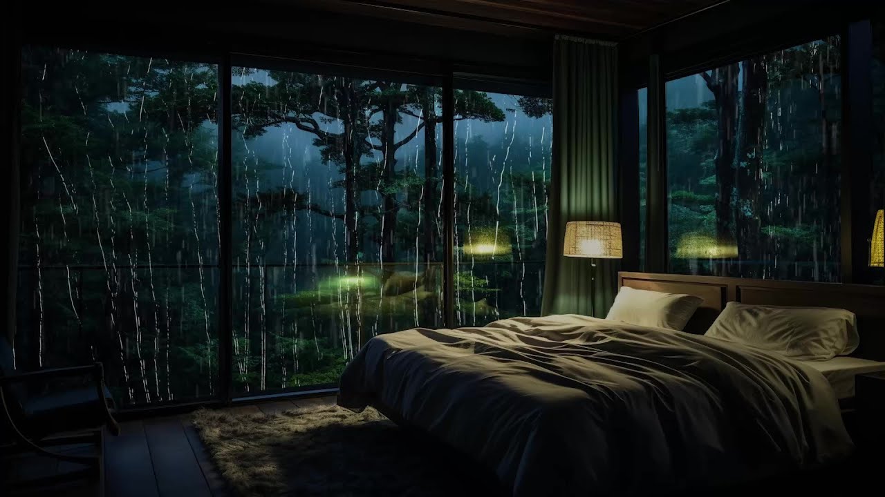 Rain Sound For Sleep On Window | Soft Rain for Sleep, Study and ...