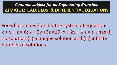 Consistency of system of linear equation