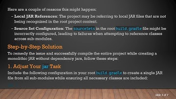 Fixing classNotFoundExceptions in Gradle Multi-Module Projects: An Easy Guide