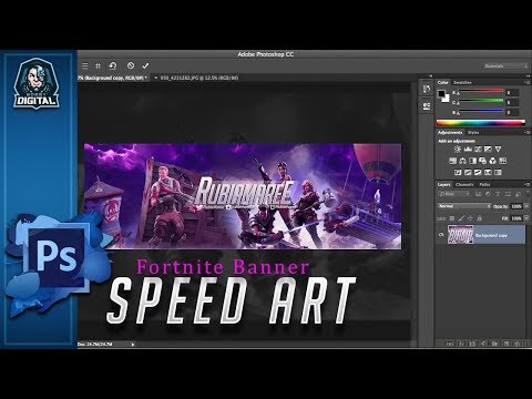 Fortnite Twitch Panels - speed art fortnite twitch banner