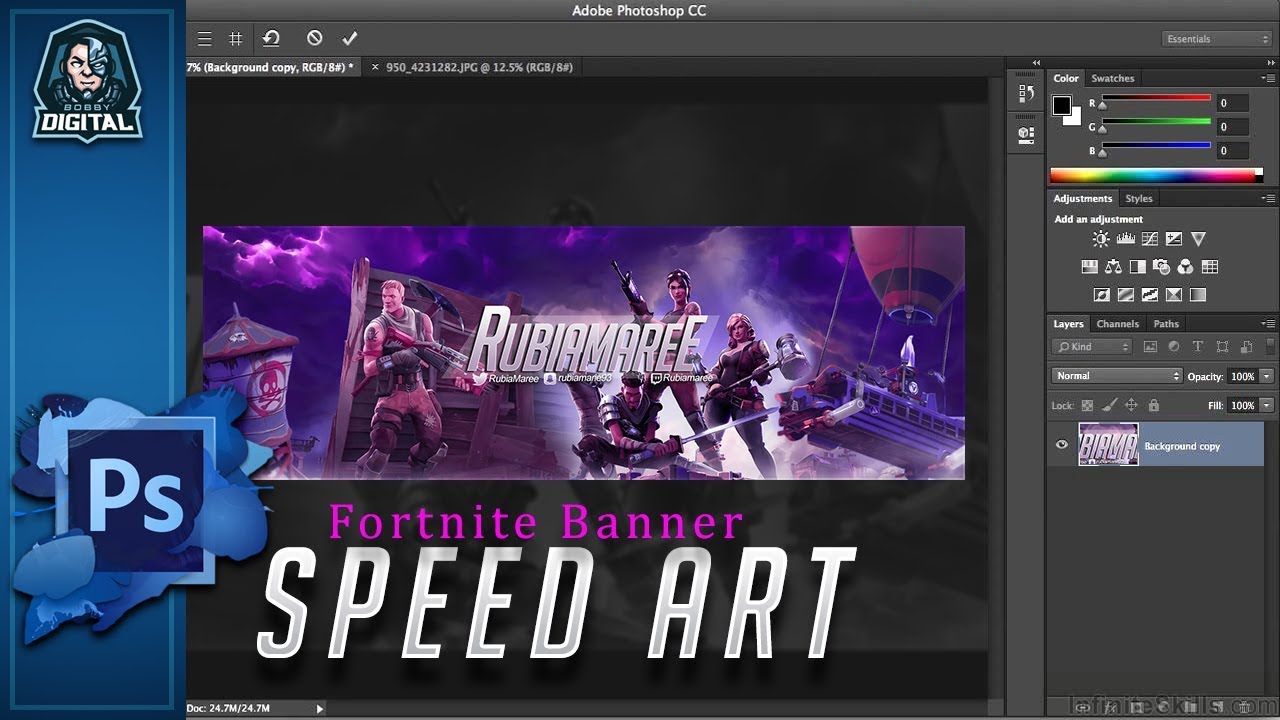 Speed Art Fortnite Twitch Banner Youtube