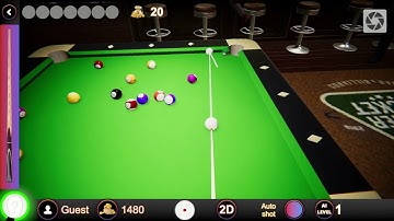 "Challenge players worldwide in 3D 8-ball pool. Download now!"