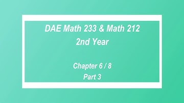 DAE Math-233 2nd Year Chapter 8 (Short Q: 13-16 + Objective)