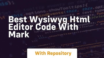 Best wysiwyg html editor code with mark