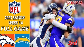 Denver Broncos vs Los Angeles Chargers FULL GAME 12\/10\/23 Week 14  | NFL Highlights Today