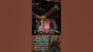 Stereo Tetris #Keyboard #ASMR | Corne v4, Arctic Fox, DSA #tetris #mechanicalkeyboard #handcam