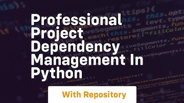 professional project dependency management in python