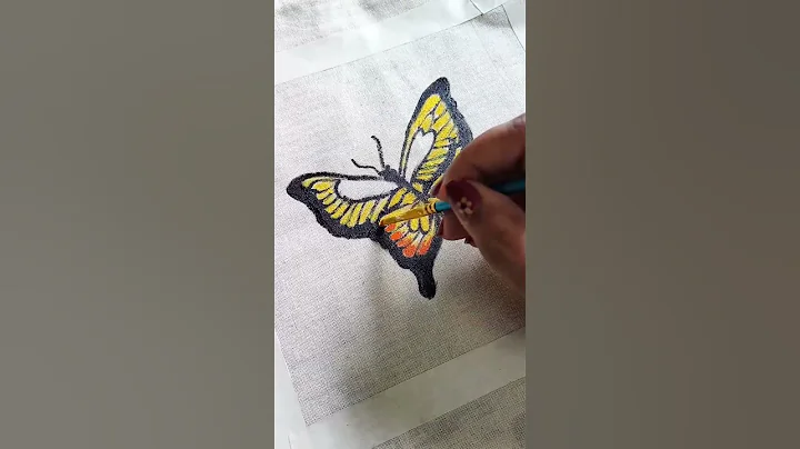 Fabric painting| Cotton bag painting #shorts