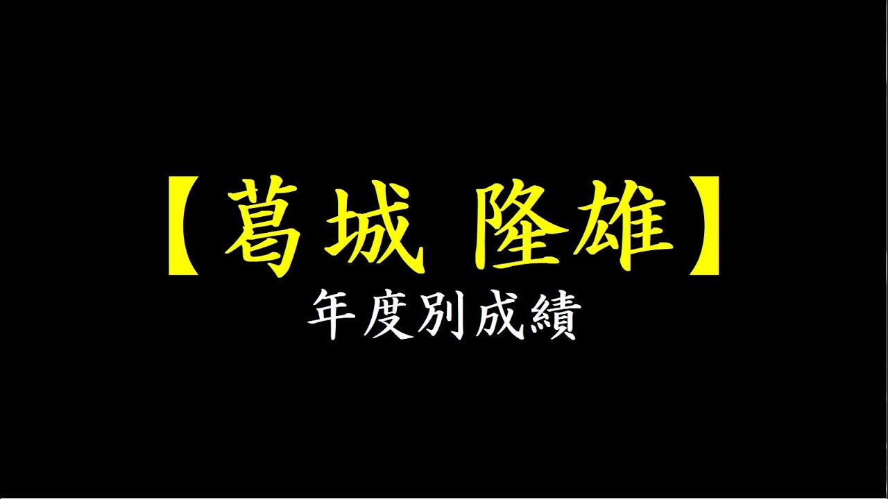 【葛城隆雄】年度別成績_通算成績【プロ野球】 YouTube