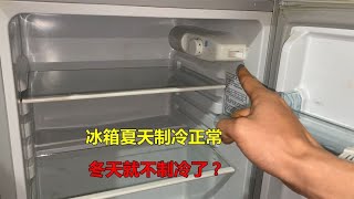 冰箱夏天制冷，冬天不制冷？原因很简单，把这个小开关一调就好