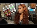 How I Got My Ombré Copper Hair Color Ft Nadula Brazilian Curly Hair 26 INCHES HUNTY Part 1