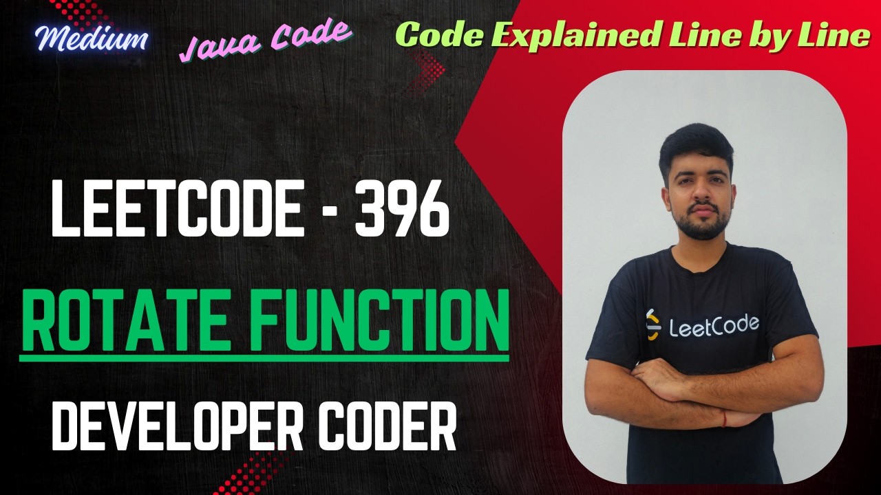 Rotation Coder Rotate Function | LeetCode 396 | DP | Java Code | Developer Coder - YouTube