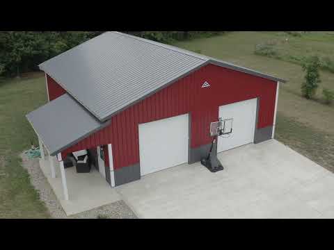Video 36 x 40 Dream Garage #postframe #building #meyerbuilding #indiana #midwest #shop - youtube
