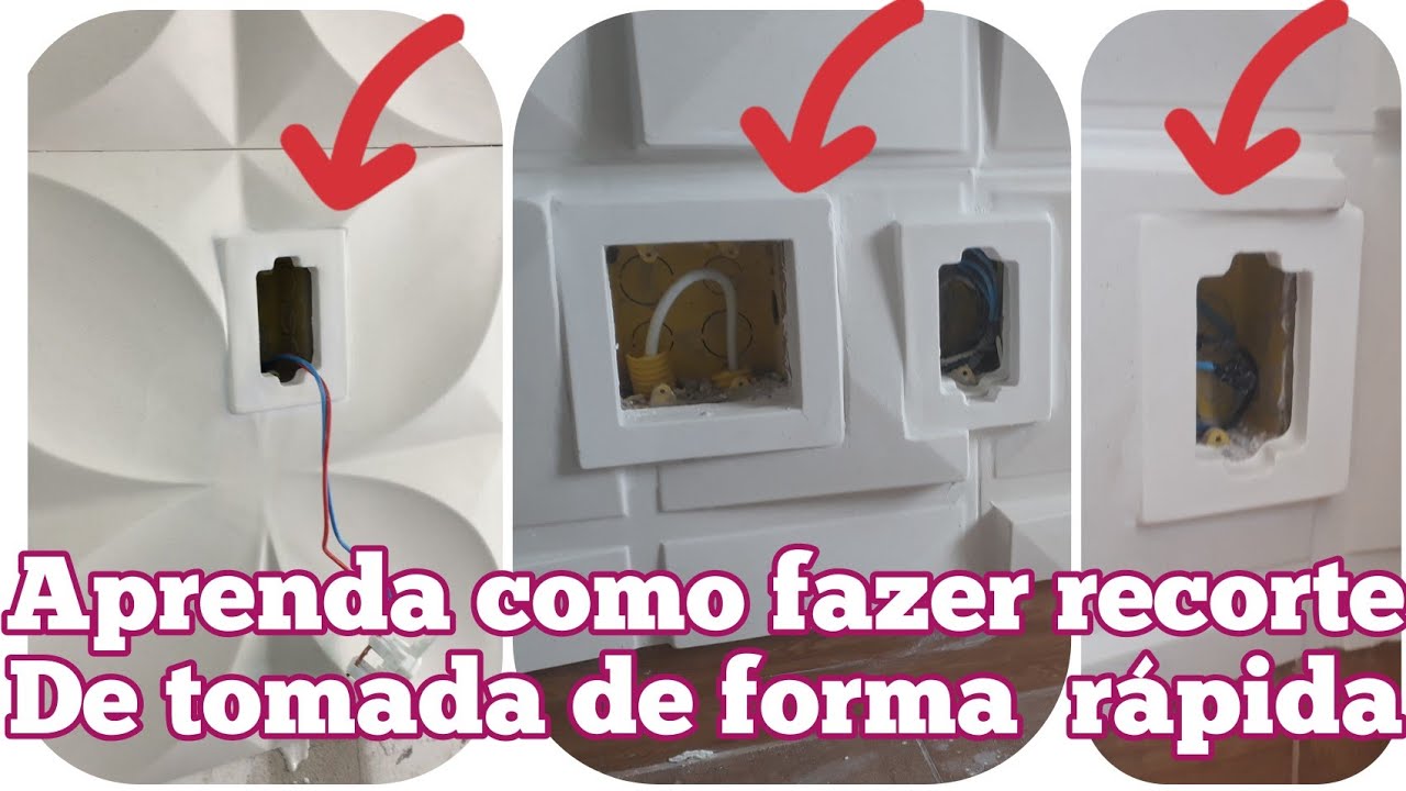 ASSISTA ESSE VÍDEO E APRENDA FAZER ACABAMENTO DE TOMADA EM PLACAS DE GESSO 3D DE MANEIRA CORRETA