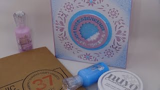 Tonic Craft Kit 37 Rosemaling Circle Dot Drop Cut-In Embellished Shaker Card Tutorial