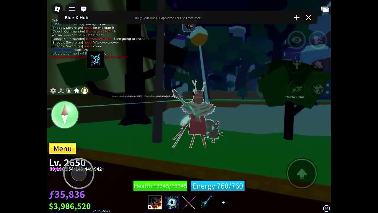 New Blue X Hub Script Blox Fruits