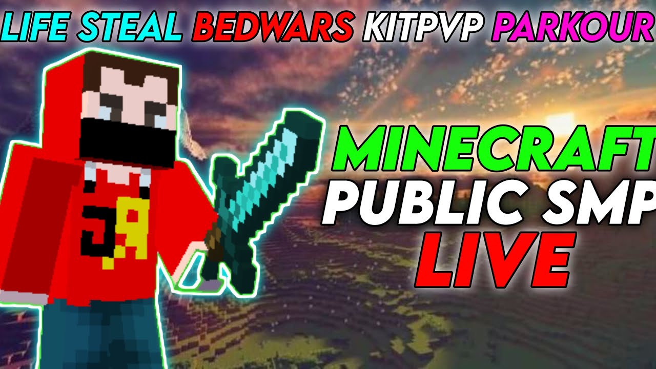 Minecraft Public SMP Live Stream | Anyone Can Join Java + bedrock ...