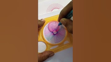 How to draw satisfying spirograph 😍 Beautiful Art 🌈 Geometric design #shorts #spirograph #trending