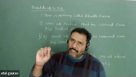 Special Theory of Relativity Lecture 2