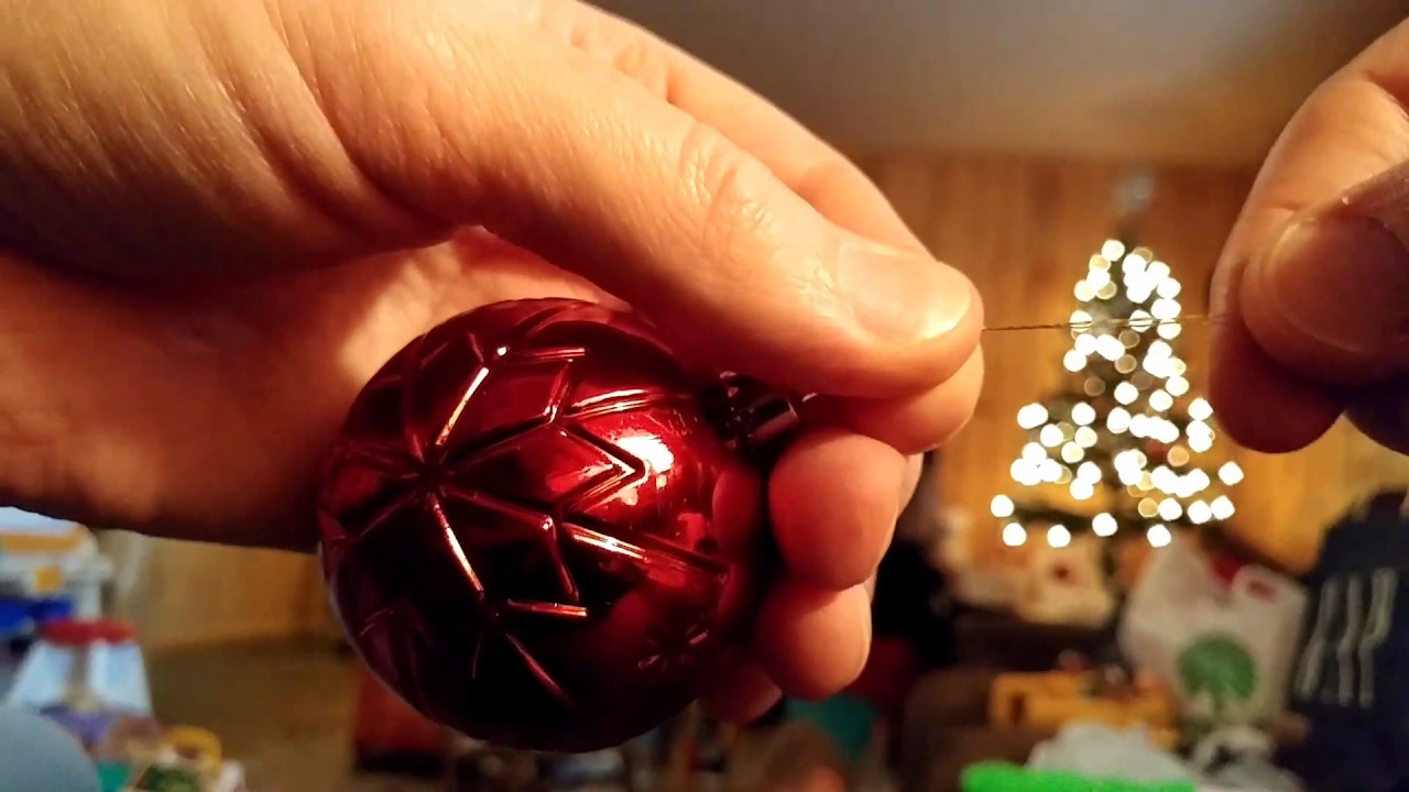 How to Hang Christmas Ball Ornaments on Fishing Line