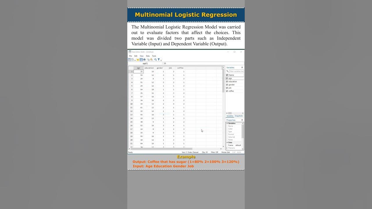Multinomial logistic regression in stata multinomial stata shorts