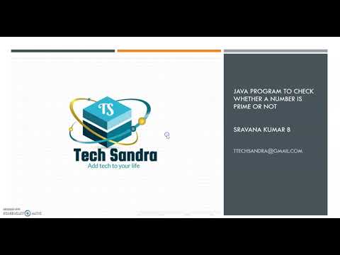 How to check the number is Prime or Not in Java program ||Java Programs||By Sravan Bevara