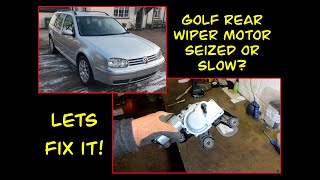 Golf rear wiper seized or very slow? Lets fix it.