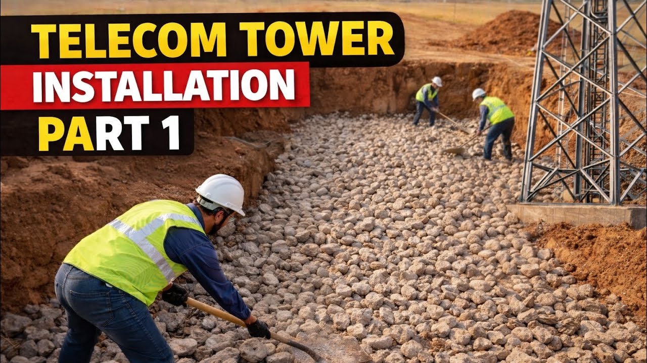 Telecom Tower Installation Process | Foundation to PCC Work | Part 1 ...