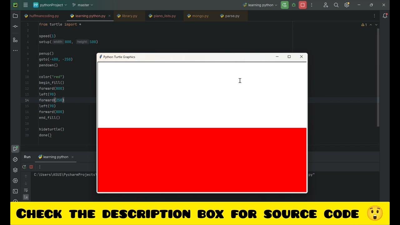 Ukraine flag & Polish flag in python turtle | Python Turtle Project ...