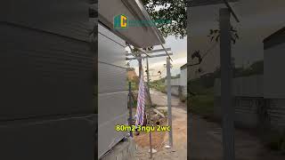 Chỉ 2 tuần thi công các bác đã có một căn nhà 80m vuông như thế này. Các bác thấy thế nào ạ #shorts