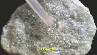 Identification Metamorphic Rock A01 HCl Acid Test How To Test A Rock With Hydrochloric Acid To Identify And Name Marble Metamorphic Rock