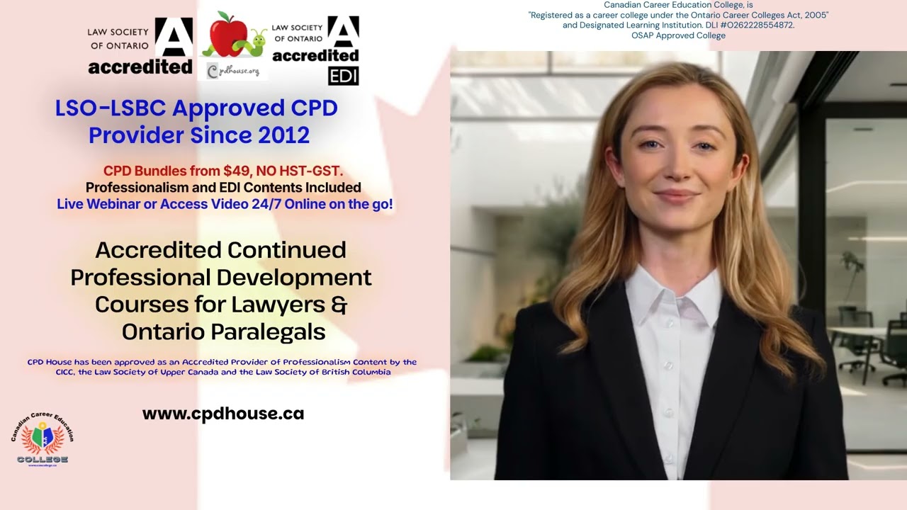 CPD Programs for Law Society Members in Canada