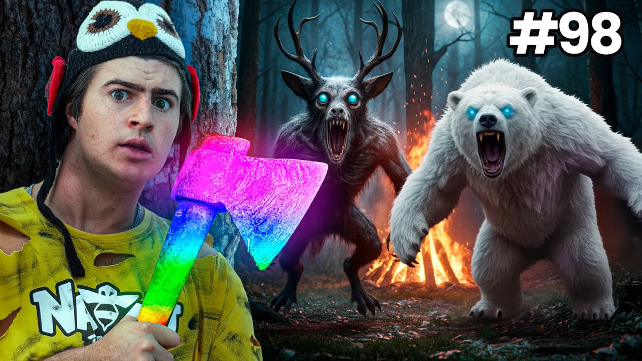 Derrotei TODOS os ANIMAIS - 99 NOITES NA FLORESTA (na vida real)