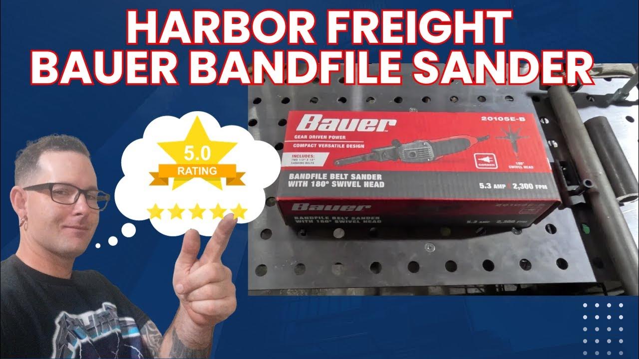 Harbor Freight Bauer Bandfile Belt Sander Review, is it any good? YouTube