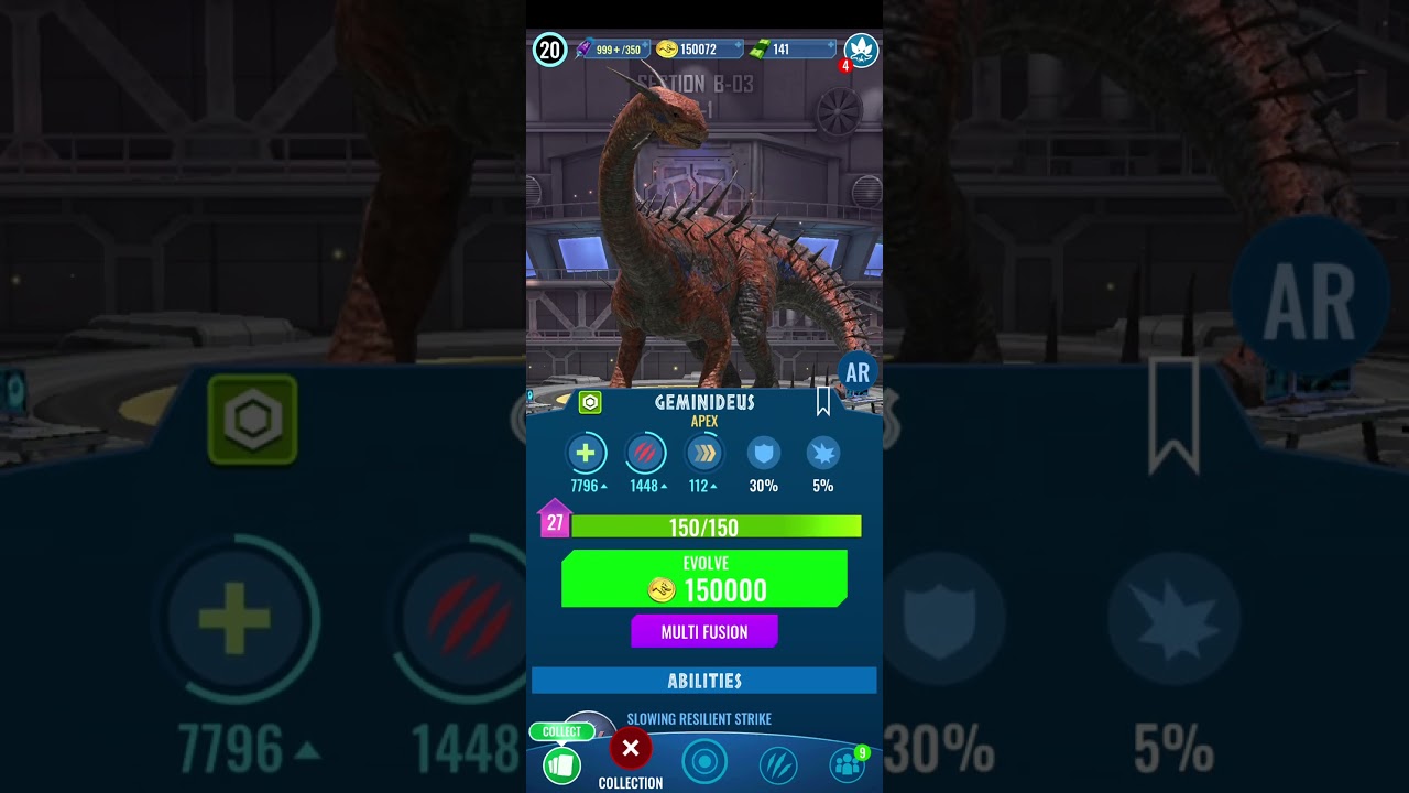 Geminideus level up!!! (Jurassic World Alive)