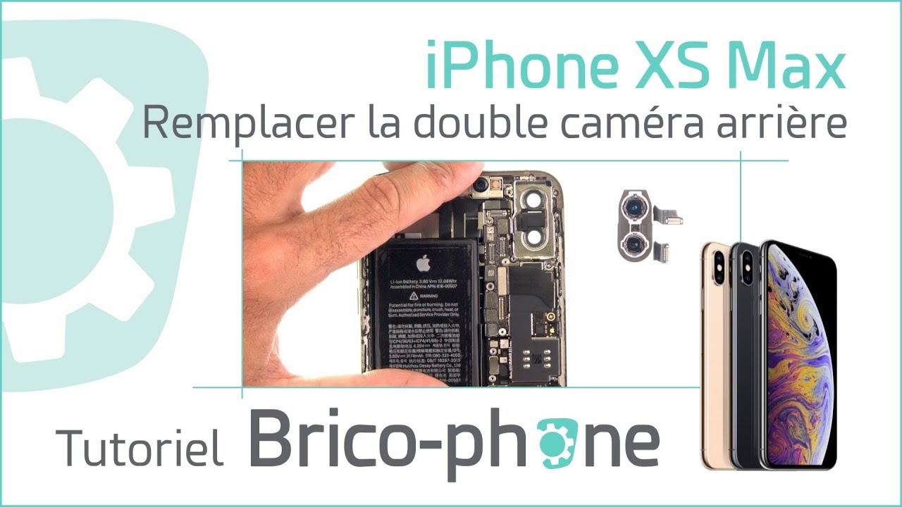 Kit Remplacement Lentille Caméra Arrière IPhone X XS XR XS Max - 2 Pièces, Neuf