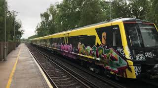 (HD) GBRf Trainbow 66773 drags Graffiti damaged Merseyrail 777006 through Hildenborough - 27/7/20