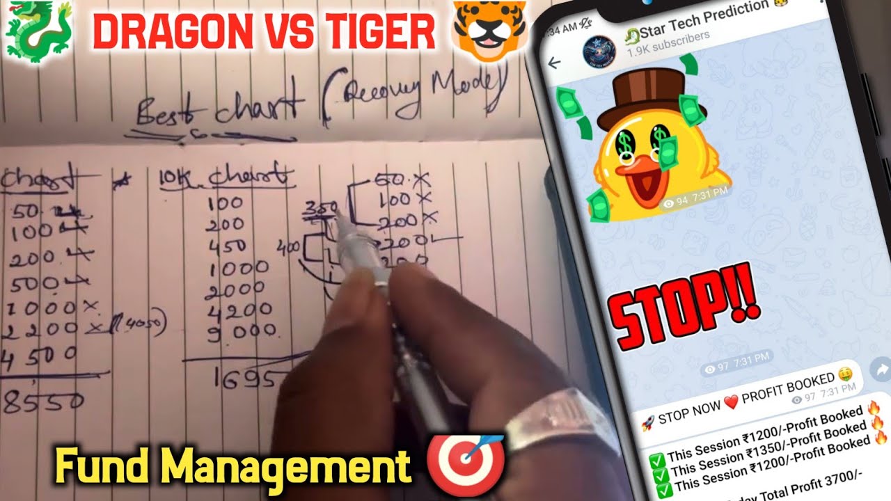 🐉 Dragon Vs Tiger 🐯 FUND MANAGEMENT Tips For Profit ! Dragon Tiger Winning Trick 2026