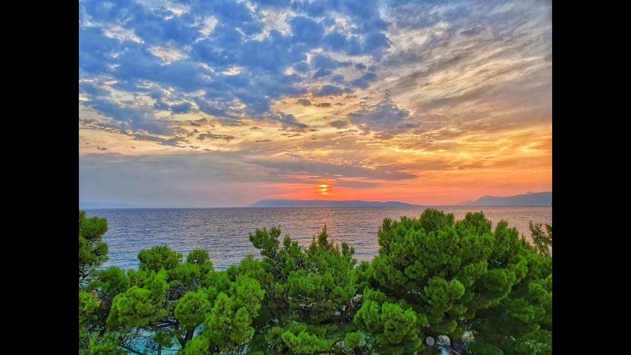 Makarska Riviera Panoramic road Jadranska magistrala Живописная дорога вдоль моря 360° Video