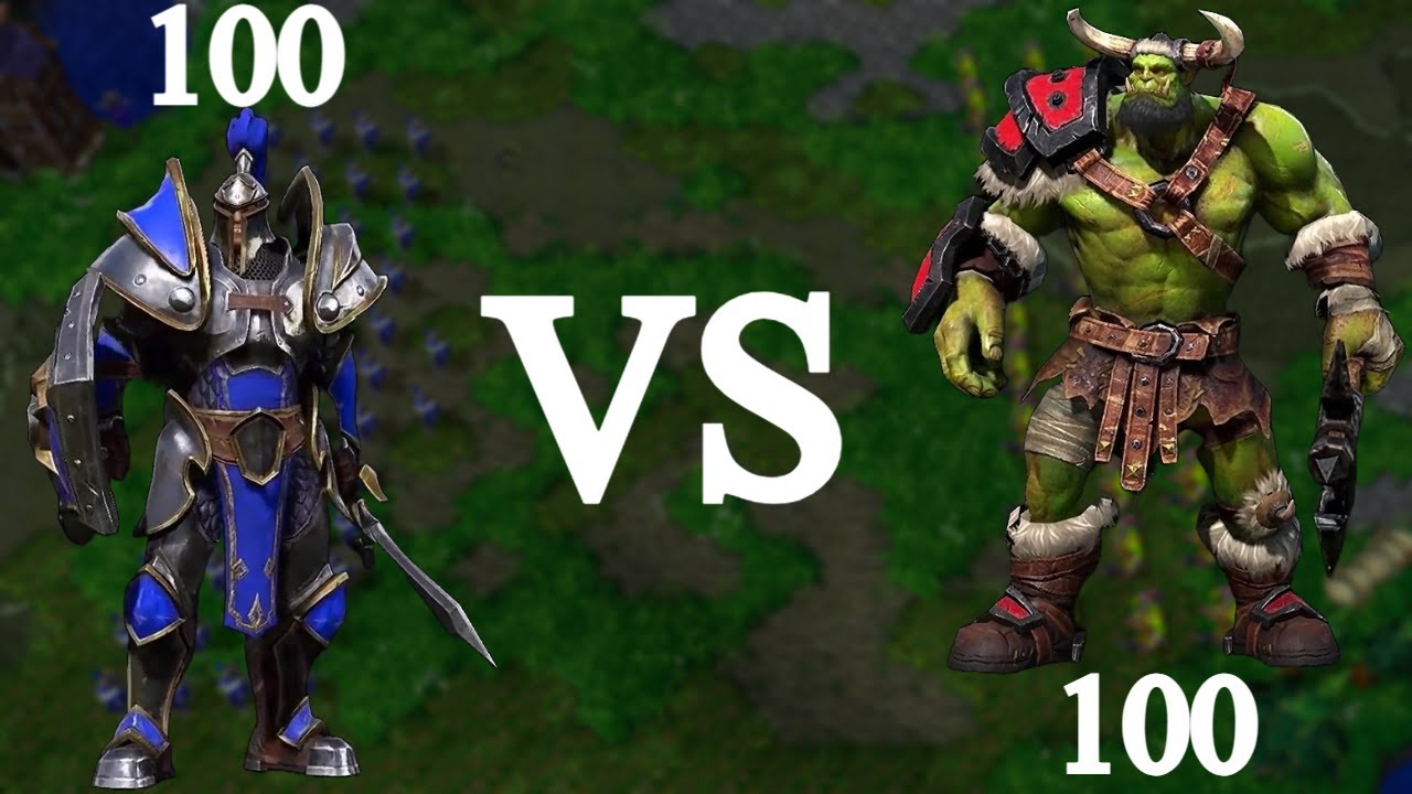 New Warcraft 3 (Reforged graphics), Footmans vs Grunts (100 limits, no upgrades)