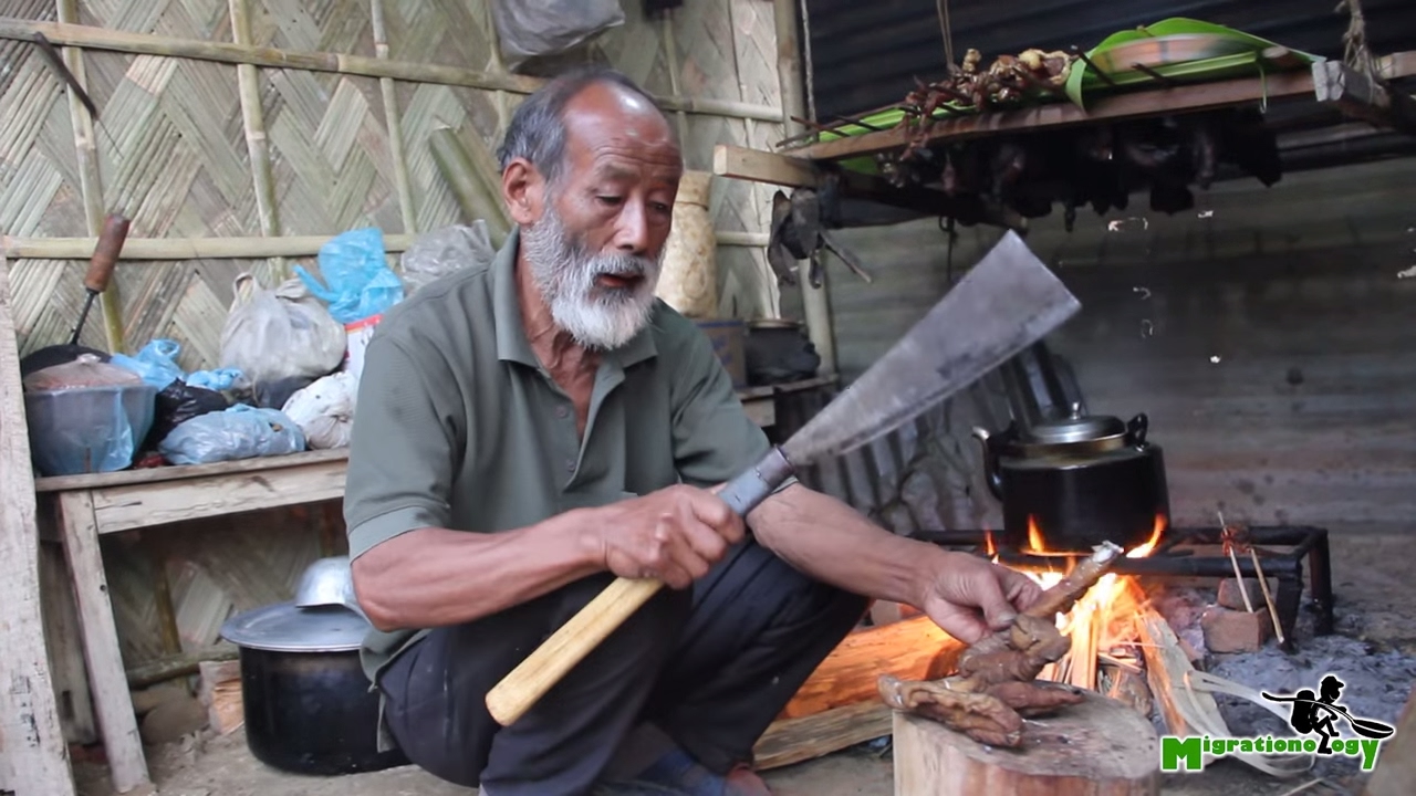 Indian Village Food in Nagaland - Fire Roasted Pig Intestines with Grandpa! | Mark Wiens