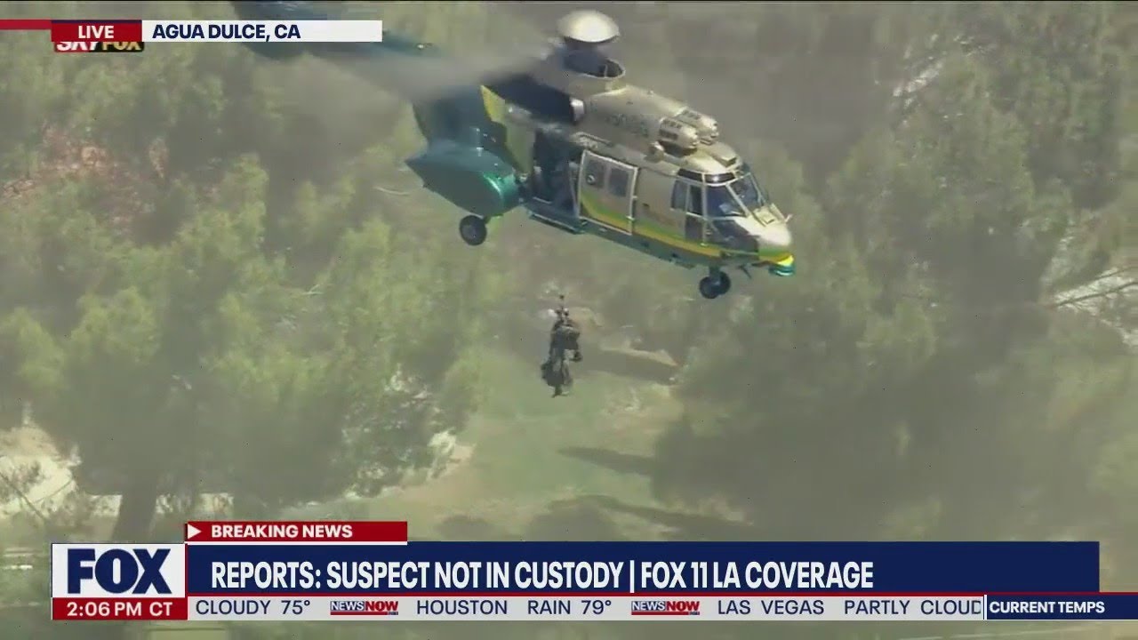 Agua Dulce fire station shooting Deputies rappel to house fire