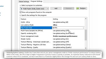 Best Nvidia Control Panel Max Frame Rate Settings to Improve Performance & Reduce System Latency