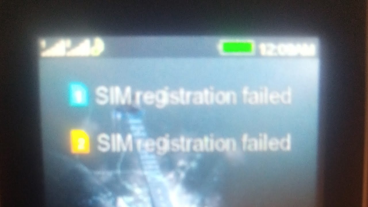 Registration failed