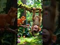 monkey &amp; squirrel #relaxingmusic #kidsvideosforkids