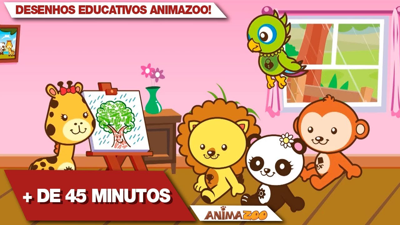 1 de HORA de DESENHOS EDUCATIVOS 👶: 7 Episódios Completos 🎵 e Musicais de  Desenhos do Animazoo 🐼 