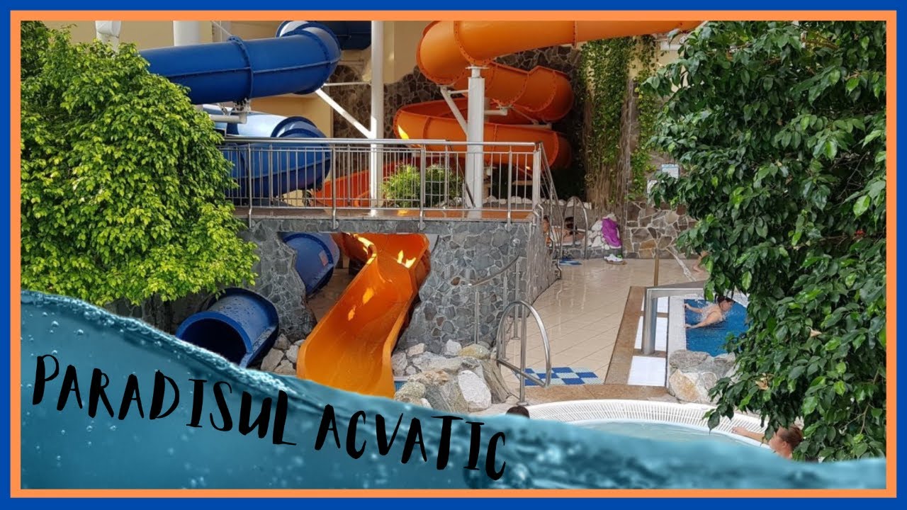 All indoor water slides at Paradisul Acvatic Brașov