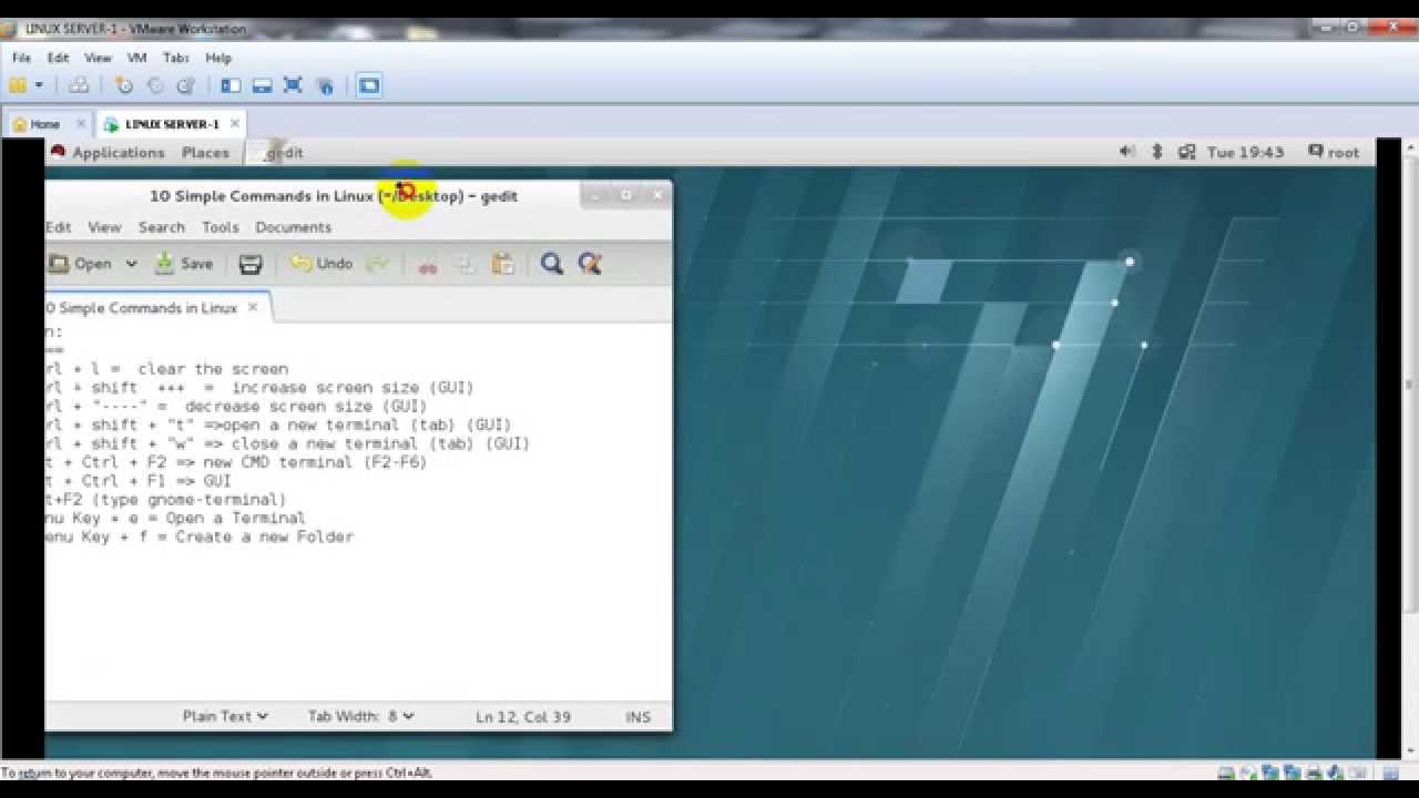 10 Shortcut Key in Linux(RHEL 7) YouTube