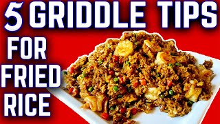 5 TIPS FOR THE BEST FRIED RICE ON THE FLAT TOP GRIDDLE! CHICKEN AND SHRIMP FRIED RICE