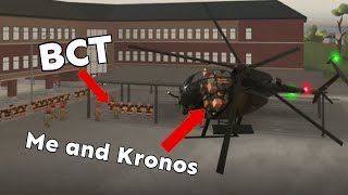 Me and Kronos in a helicopter